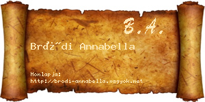 Bródi Annabella névjegykártya